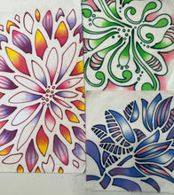 Load image into Gallery viewer, Bright pattern on white fabric
