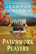 Load image into Gallery viewer, Book cover of 'The Patchwork Players' by Jennifer Chiaverini with a chair and autumn leaves.
