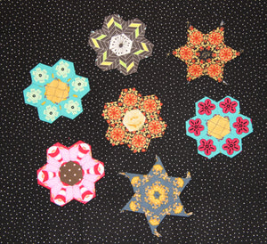 Flower and star pieced shapes