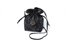 Load image into Gallery viewer, Elegant Cork and Velveteen Bag on a Serger

