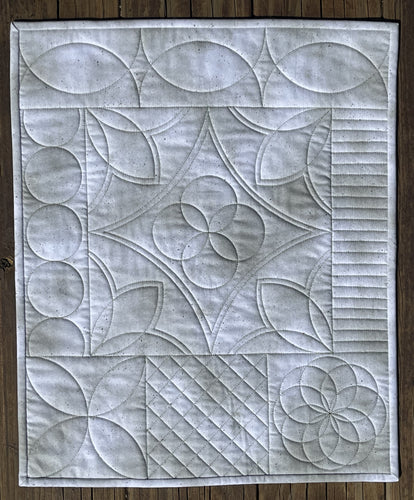 White quilted fabric