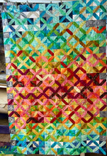Load image into Gallery viewer, Colorful quilt with geometric pattern
